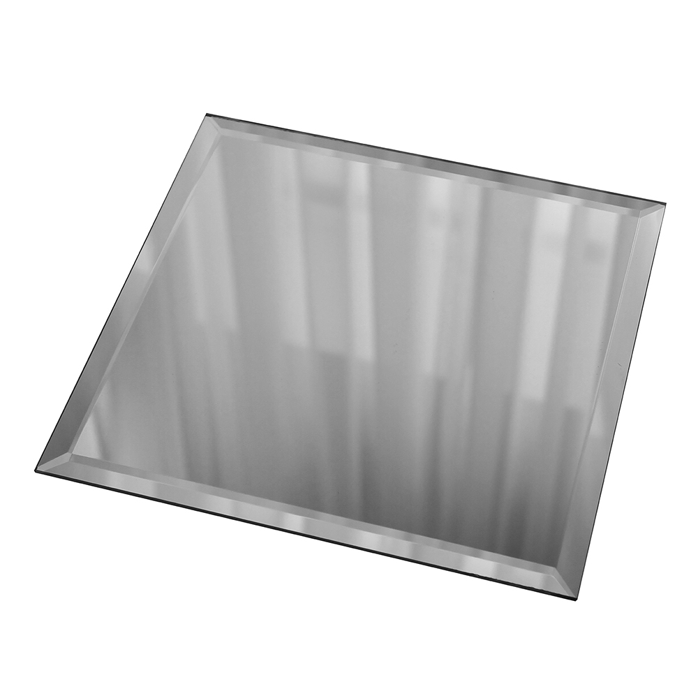 фото Плитка зеркальная квадратная 250х250х4 мм дом стекольных технологий серебряная с фацетом