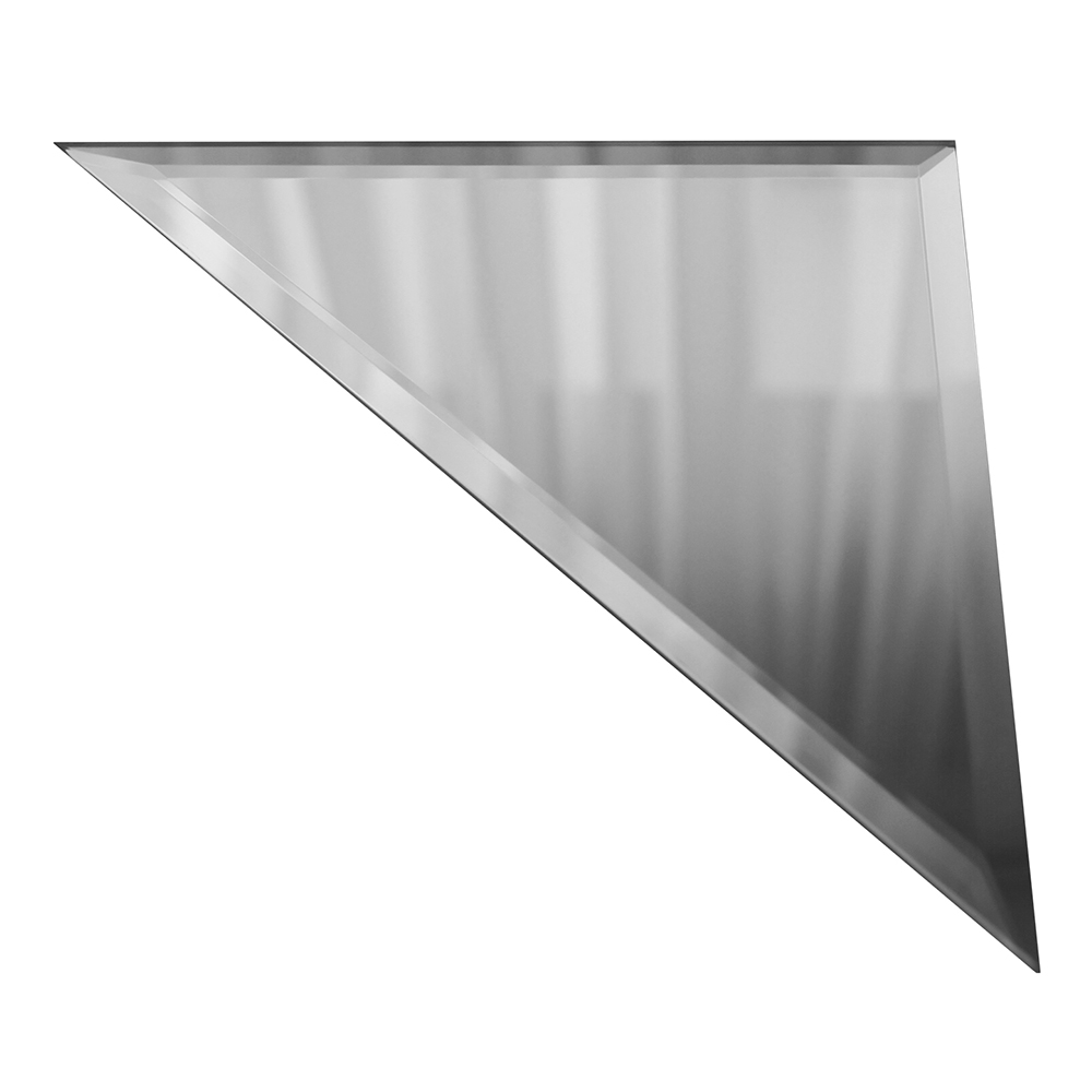 фото Плитка зеркальная треугольная 150х150х4 мм дом стекольных технологий серебряная с фацетом