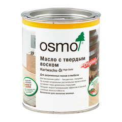 Масло для деревянных полов и мебели с твердым воском Osmo Original 3032 бесцветное шелковисто-матовое 0,75 л