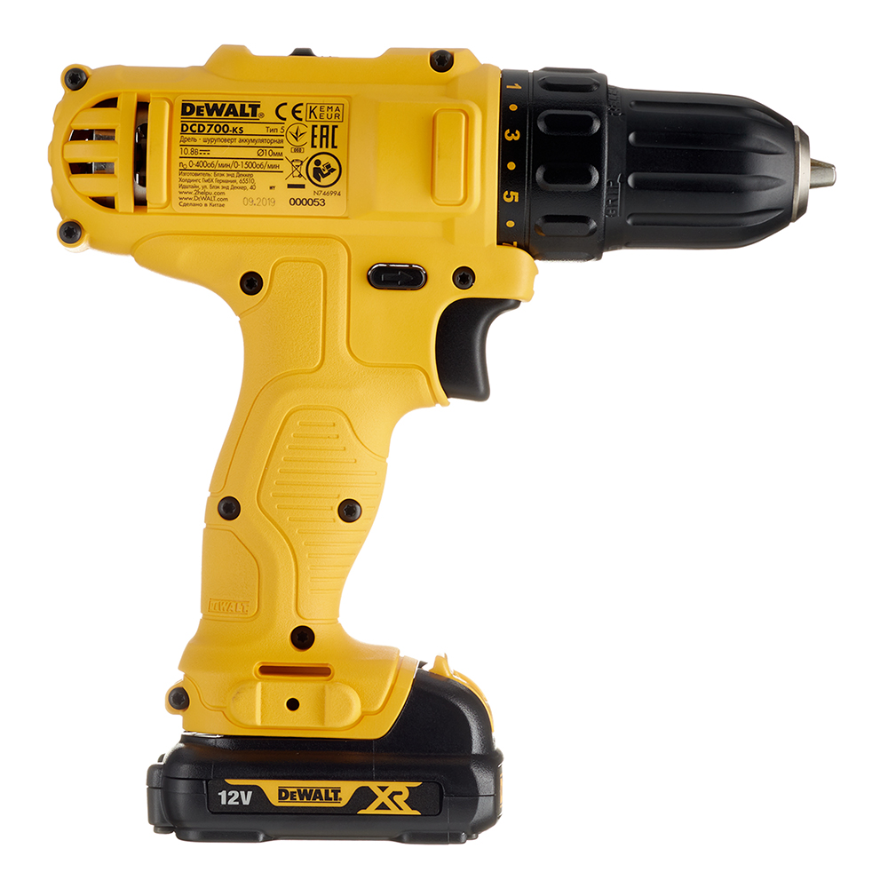 Дрель-шуруповерт аккумуляторная DeWalt DCD700C2 12В 2х1,3Ач Li-Ion