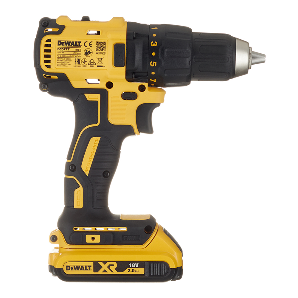 Дрель-шуруповерт аккумуляторная DeWalt DCD777D2T-QW 18В 2х2Ач Li-Ion