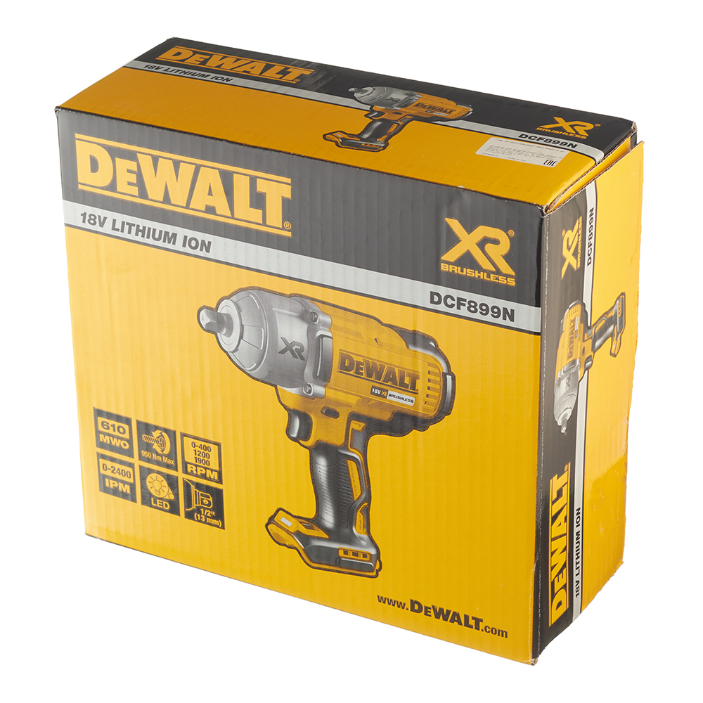 фото Гайковерт аккумуляторный dewalt dcf899n-xj 18в li-ion без акб и зу