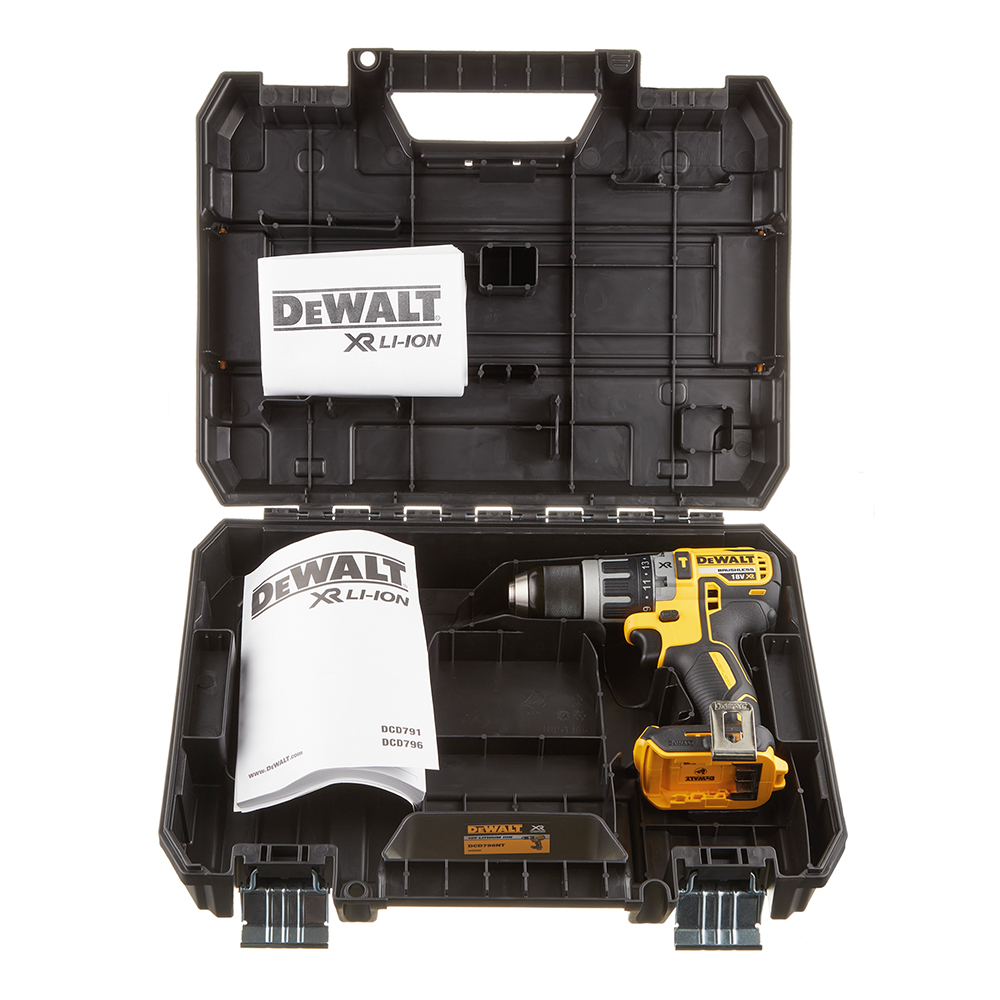 Дрель-шуруповерт аккумуляторная ударная DeWalt DCD796NT-XJ 18В Li-Ion без АКБ и ЗУ