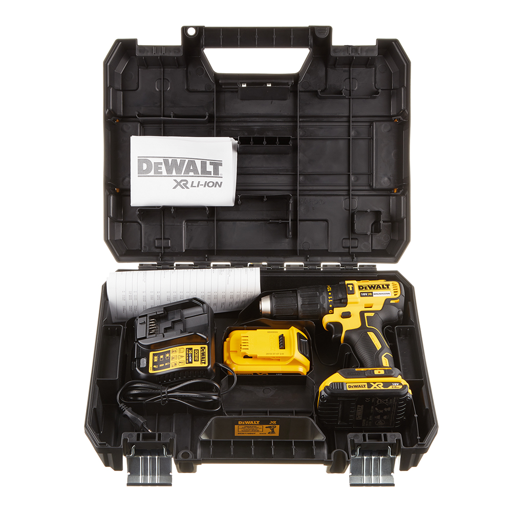 Дрель-шуруповерт аккумуляторная ударная DeWalt DCD778D2T 18В 2х2Ач Li-Ion