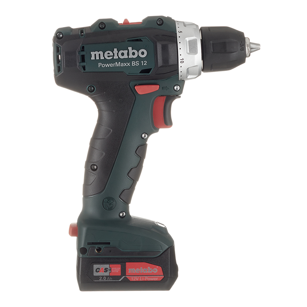 Дрель-шуруповерт аккумуляторная Metabo PowerMaxx BS 12 (601036500) 12В 2х2Ач Li-Ion