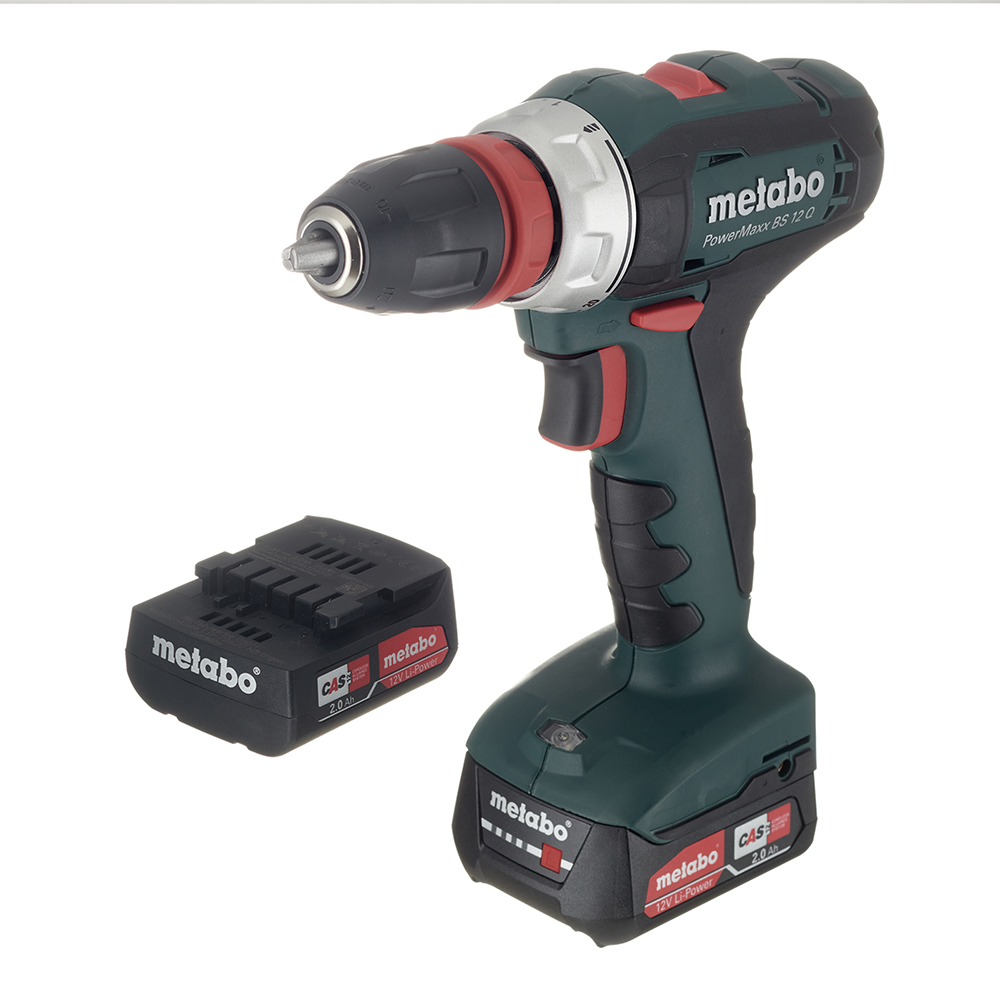 фото Дрель-шуруповерт аккумуляторная metabo powermaxx bs 12 q (601037500) 12в 2х2ач li-ion