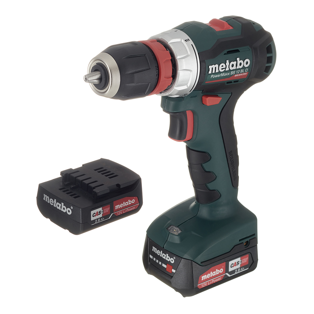 фото Дрель-шуруповерт аккумуляторная metabo powermaxx bs 12 bl q (601039500) 12в 2х2ач li-ion