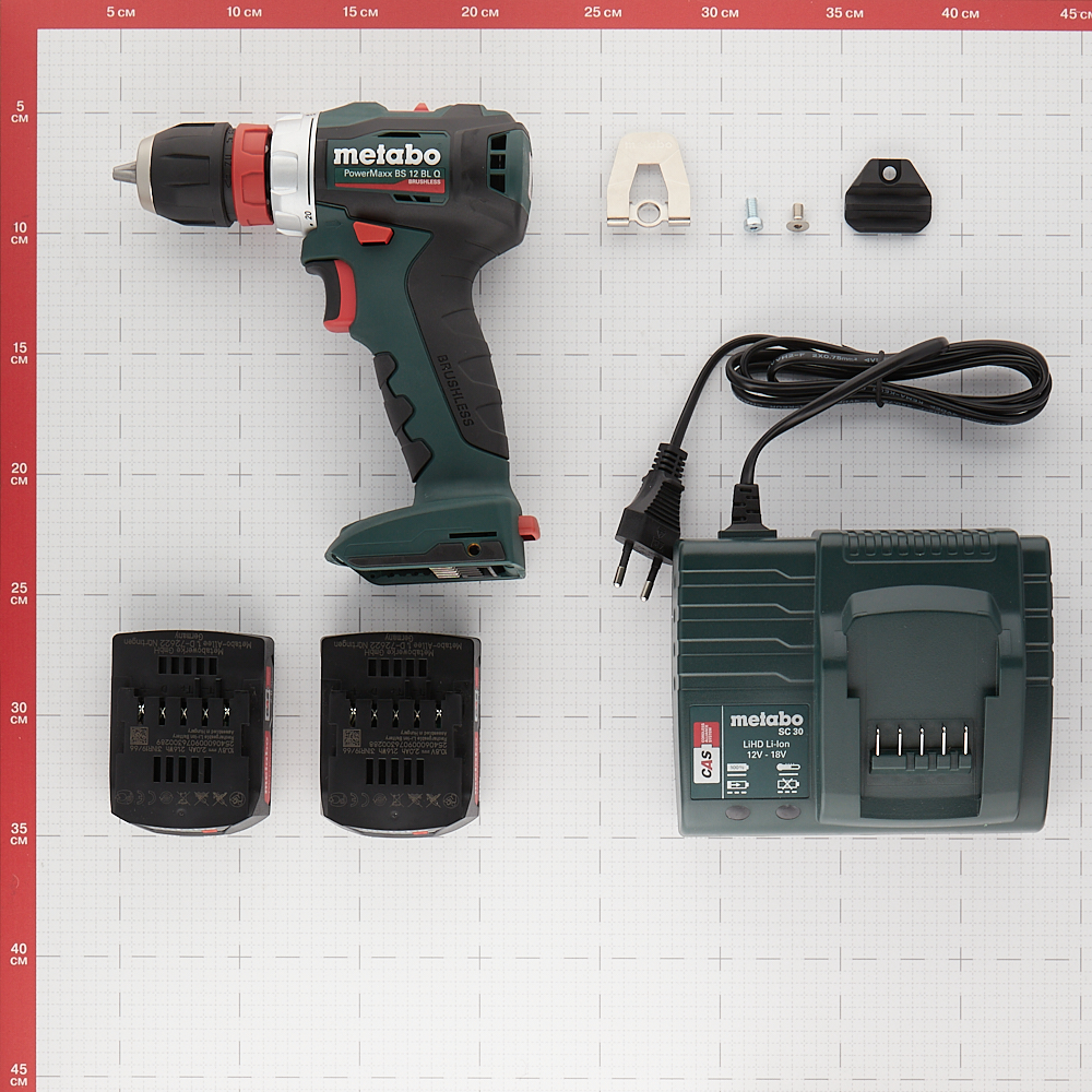 фото Дрель-шуруповерт аккумуляторная metabo powermaxx bs 12 bl q (601039500) 12в 2х2ач li-ion