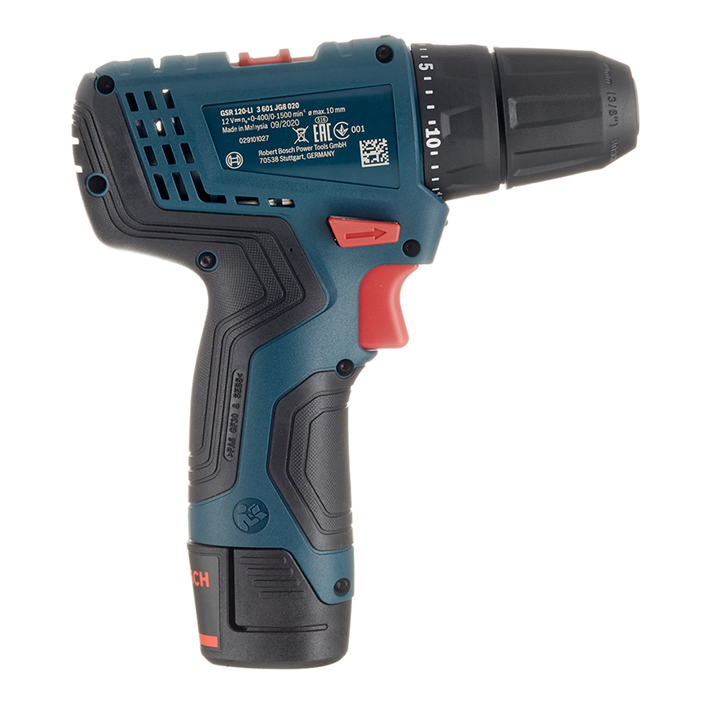 Дрель-шуруповерт аккумуляторная Bosch GSR 120-LI (06019G8020) 12В 2х2Ач Li-Ion