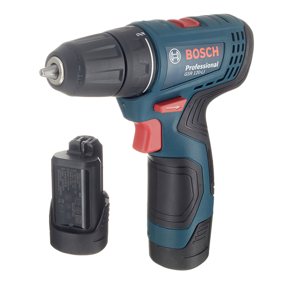 Дрель-шуруповерт аккумуляторная Bosch GSR 120-LI (06019G8020) 12В 2х2Ач Li-Ion