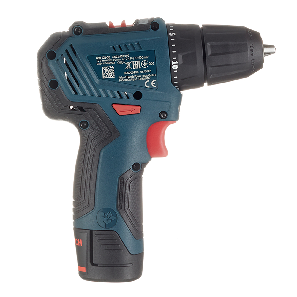 Дрель-шуруповерт аккумуляторная Bosch GSR 12V-30 (06019G9020) 12В 2х2Ач Li-Ion