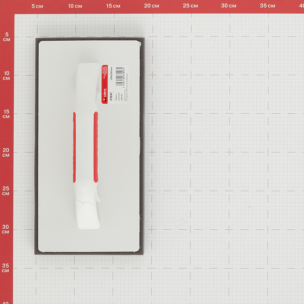фото Терка пластиковая corte 280х140 мм с мелкопористой губкой