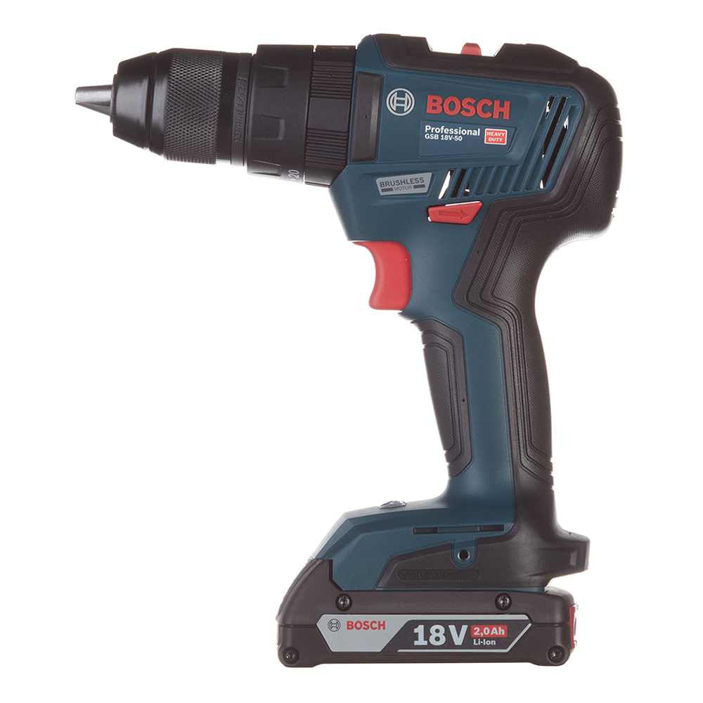 Дрель-шуруповерт аккумуляторная ударная Bosch GSB 18V-50 (06019H5120) 18В 2х2Ач Li-Ion