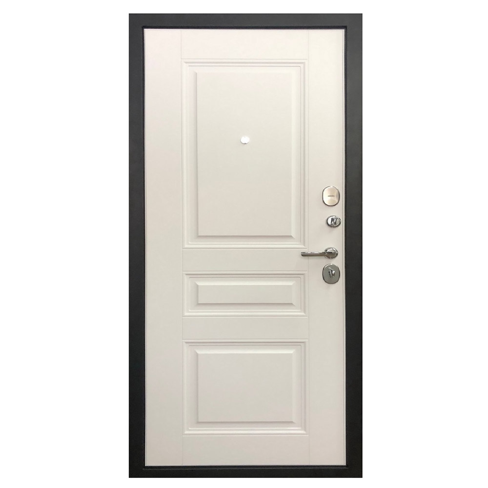 фото Дверь входная дверной континент прованс правая черный муар - ясень белый 960х2050 мм