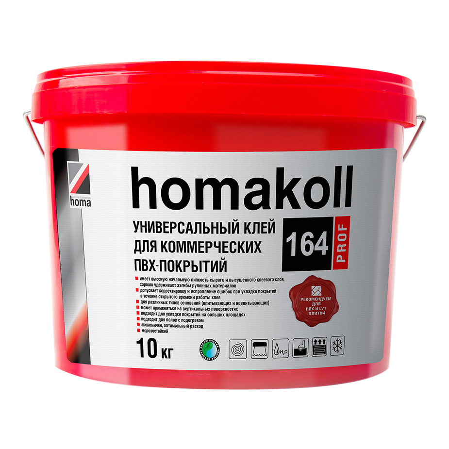 Фото «Клей для коммерческих ПВХ покрытий Homa Homakoll 164 Prof 10 кг» в г. Москве