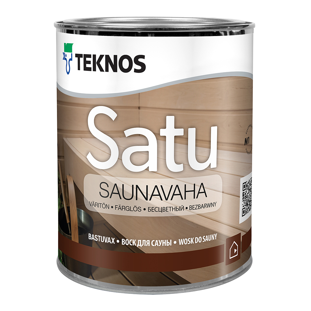 Воск для сауны Teknos Satu Saunavaha бесцветный 0,9 л