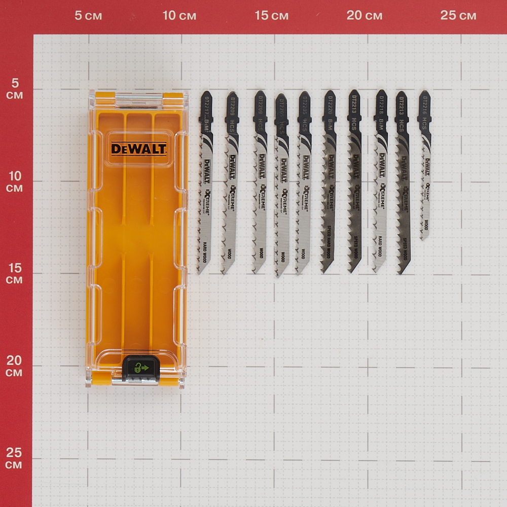 Пилки для лобзика DeWalt (DT2296-QZ) по ламинату прямой рез набор (10 шт.)