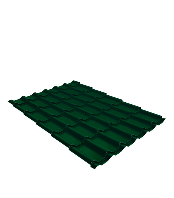 фото Металлочерепица 1,18х2,25 м 0,5 мм grand line классик зеленая ral 6005 satin