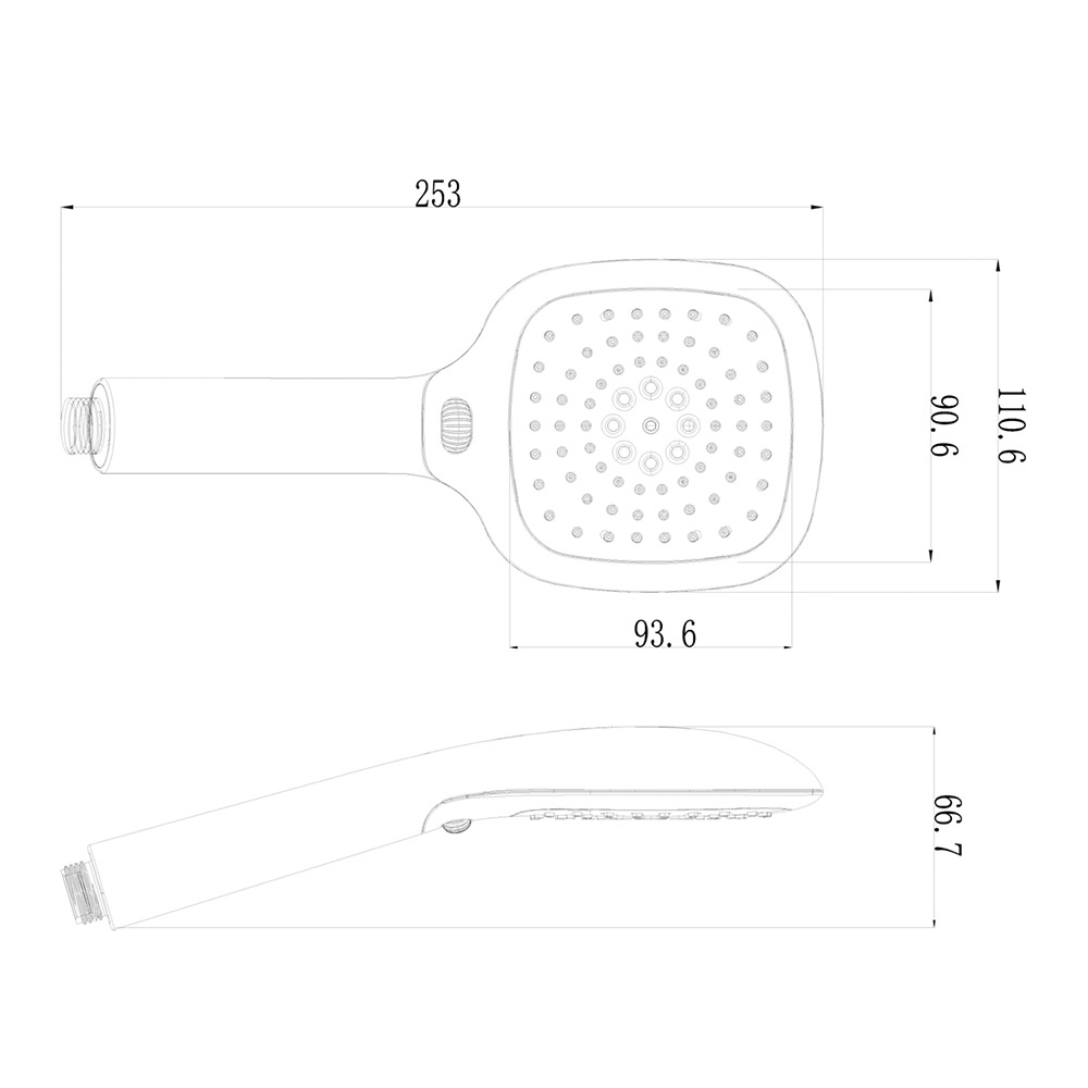 фото Лейка для душа lemark lm1013black квадратная 110х110 мм f3 черный