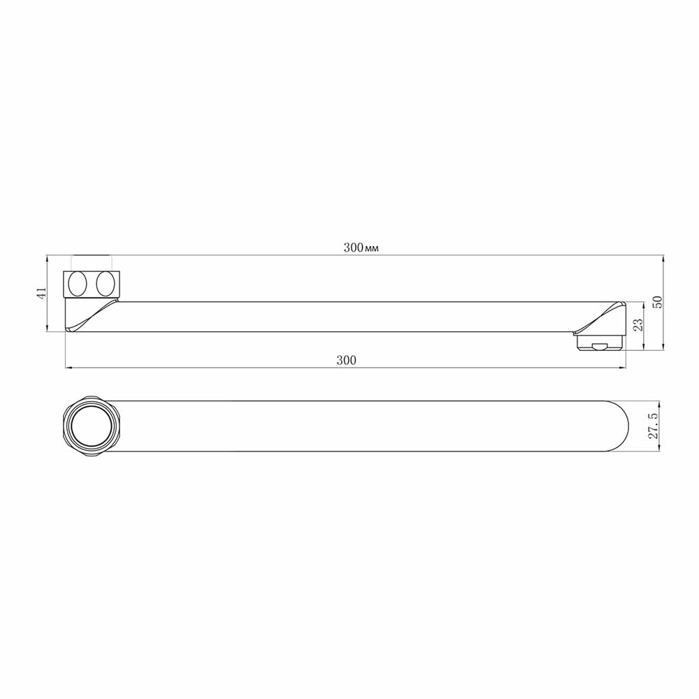 фото Излив для смесителя lemark lm9472c плоский300 мм