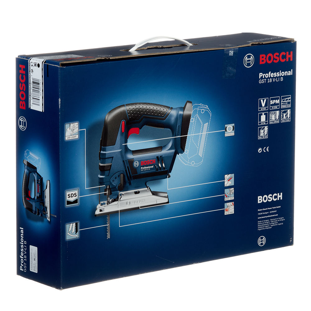 фото Лобзик аккумуляторный bosch gst 18 v-li (06015a6100) 18в li-ion без акб и зу