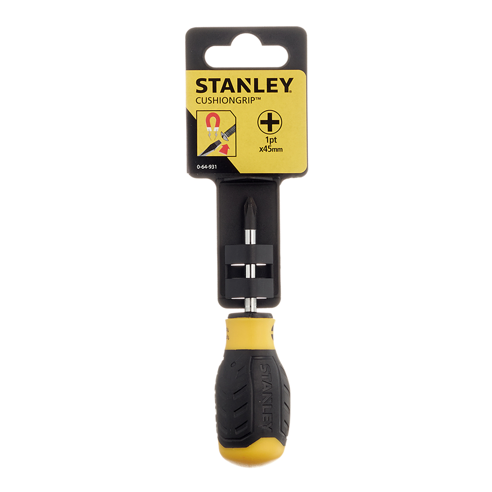 фото Отвертка крестовая ph1 45 мм stanley cushiongrip (0-64-931)