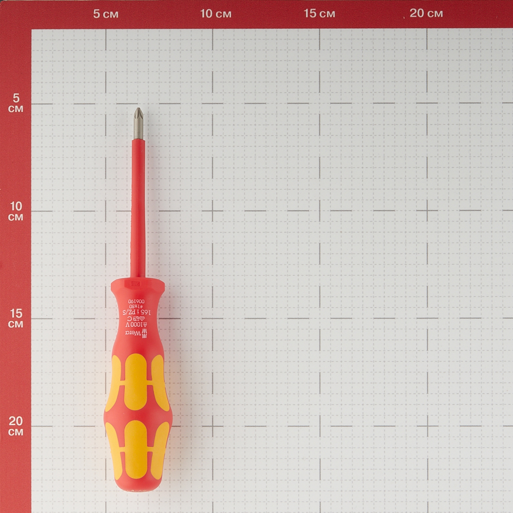 фото Отвертка диэлектрическая крестовая 80 мм 1000 в wera (we-100021) pz s1