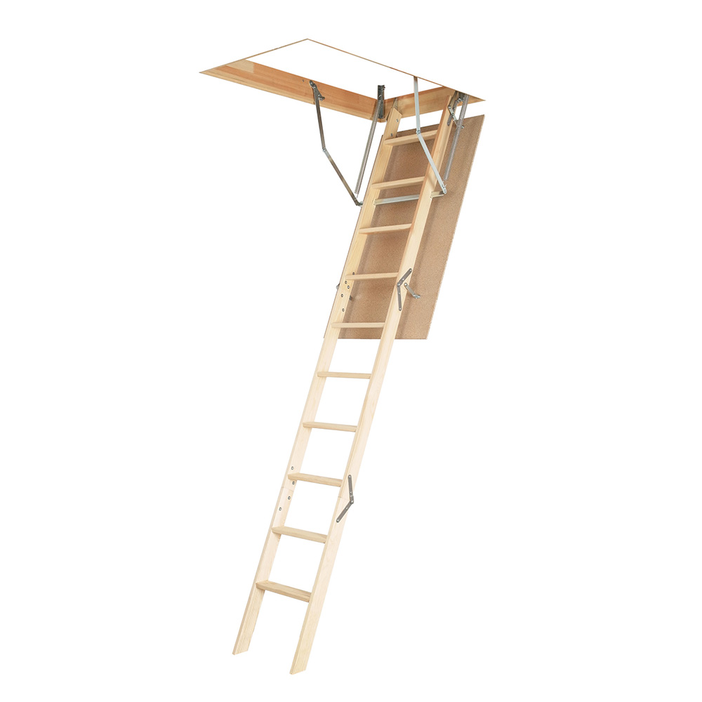 фото Лестница чердачная litestep oll деревянная 280х60х120 см