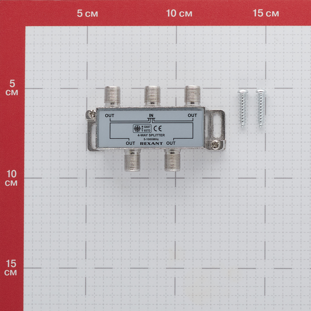 ТВ делитель Rexant (05-6003-01) 4 F-выхода от Петрович