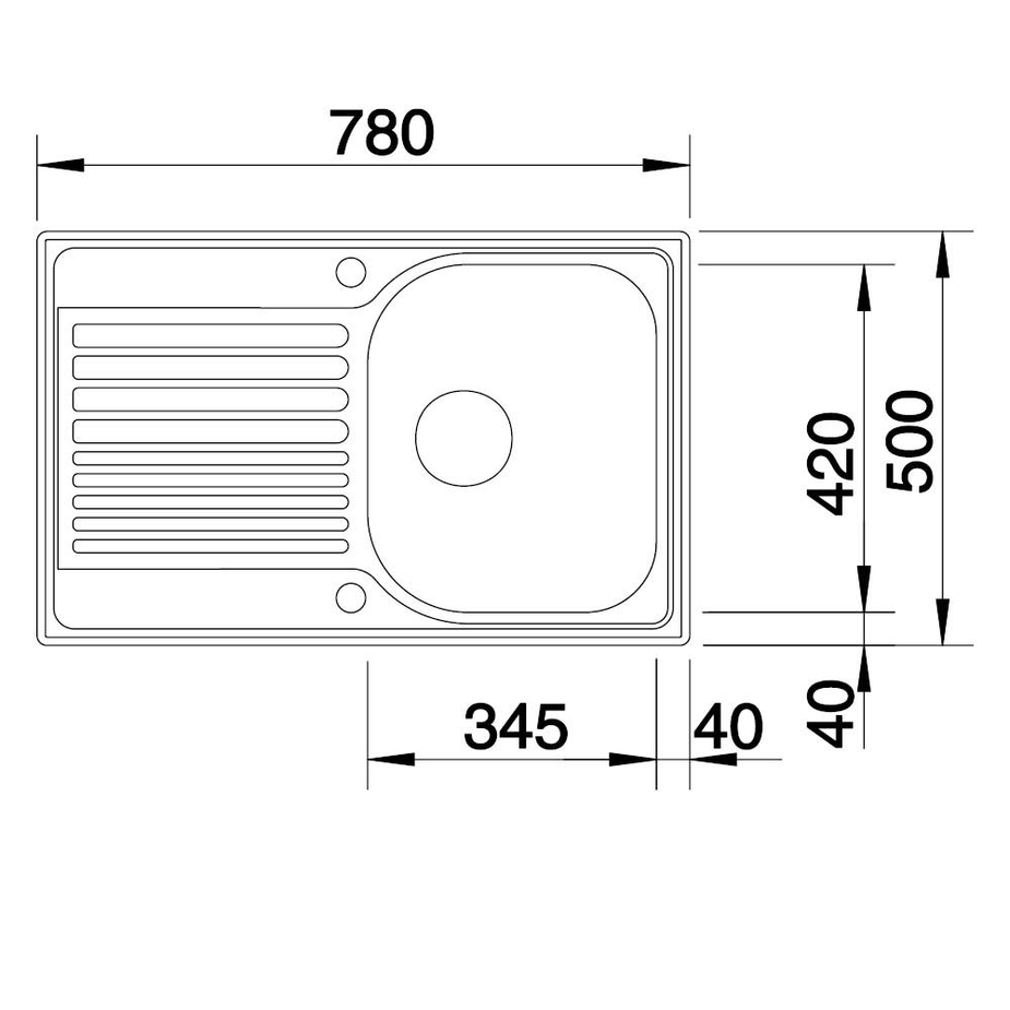 Мойка врезная blanco tipo 45s compact