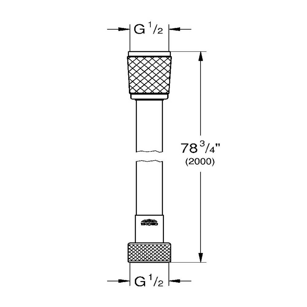 фото Шланг для душа grohe vitalioflex comfort 2000 мм пластик