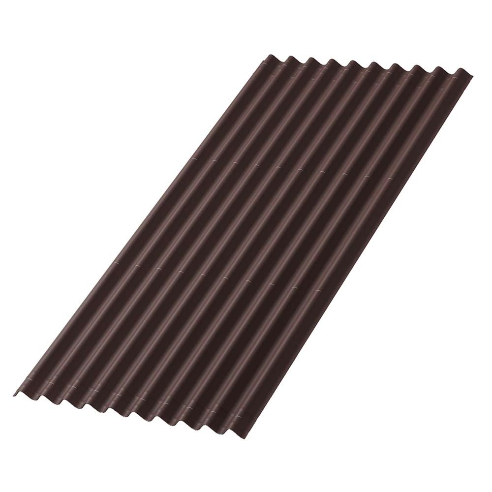 фото Лист волнистый ондулин smart коричневый 1,95х0,95 м 3 мм