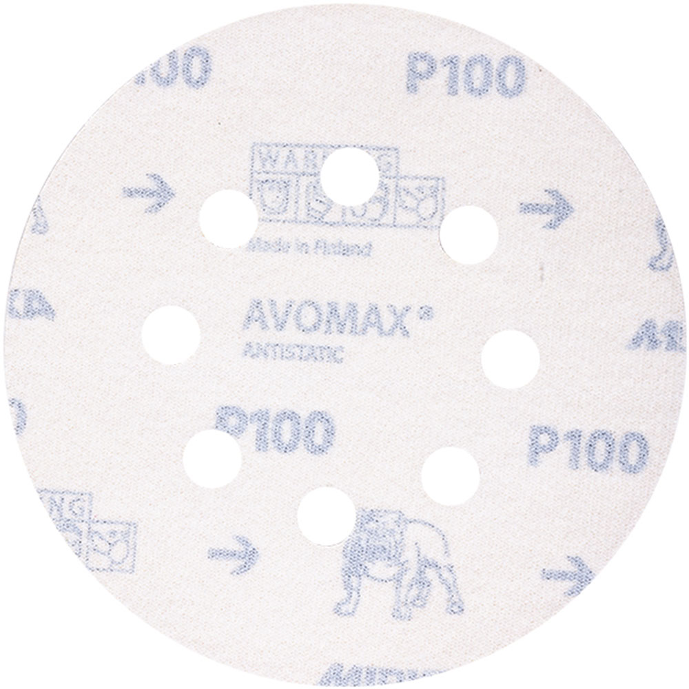 фото Диск шлифовальный mirka antistatic d125 мм p100 на липучку бумажная основа (5 шт.)