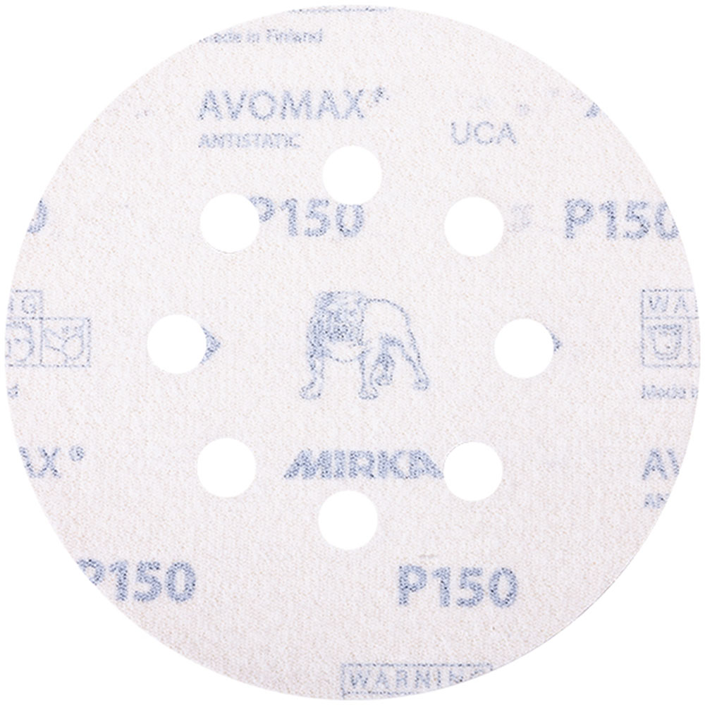 фото Диск шлифовальный mirka antistatic d125 мм p150 на липучку бумажная основа (5 шт.)