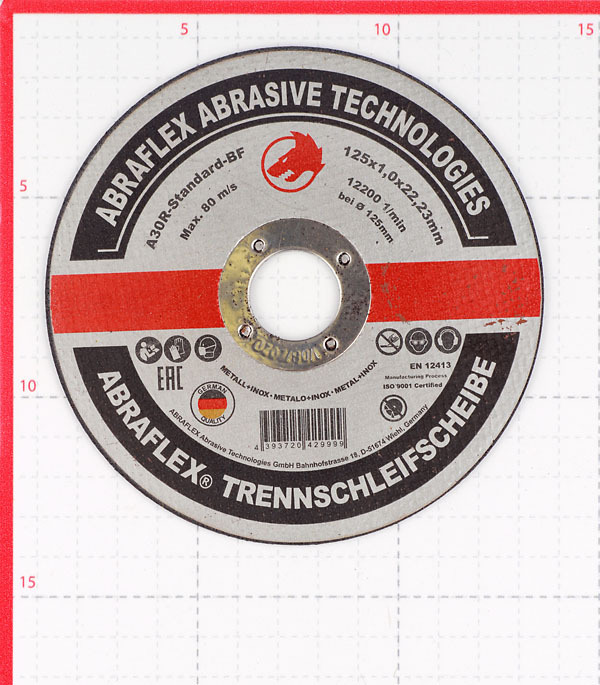 Круг отрезной по металлу Abraflex 125х22х1 мм (А125102223/29999) Вид№4