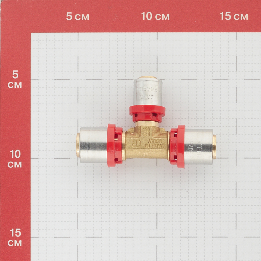 фото Тройник tiemme 20(пресс) х 16(пресс) х 20(пресс)