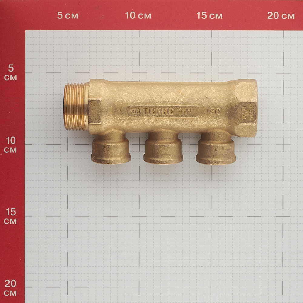 фото Коллектор tiemme 1 вр(г) х 3 выхода 1/2 вр(г) х 1 нр(ш)
