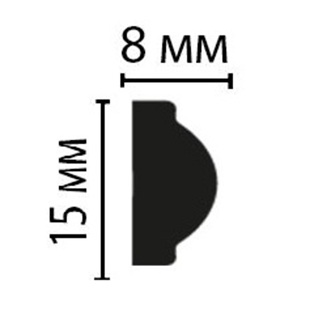 

Молдинг из полистирола 15х8х2400 мм Decomaster темный шоколад