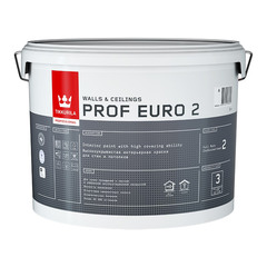 Краска интерьерная Tikkurila Prof Euro 2 база VVA белая 9 л
