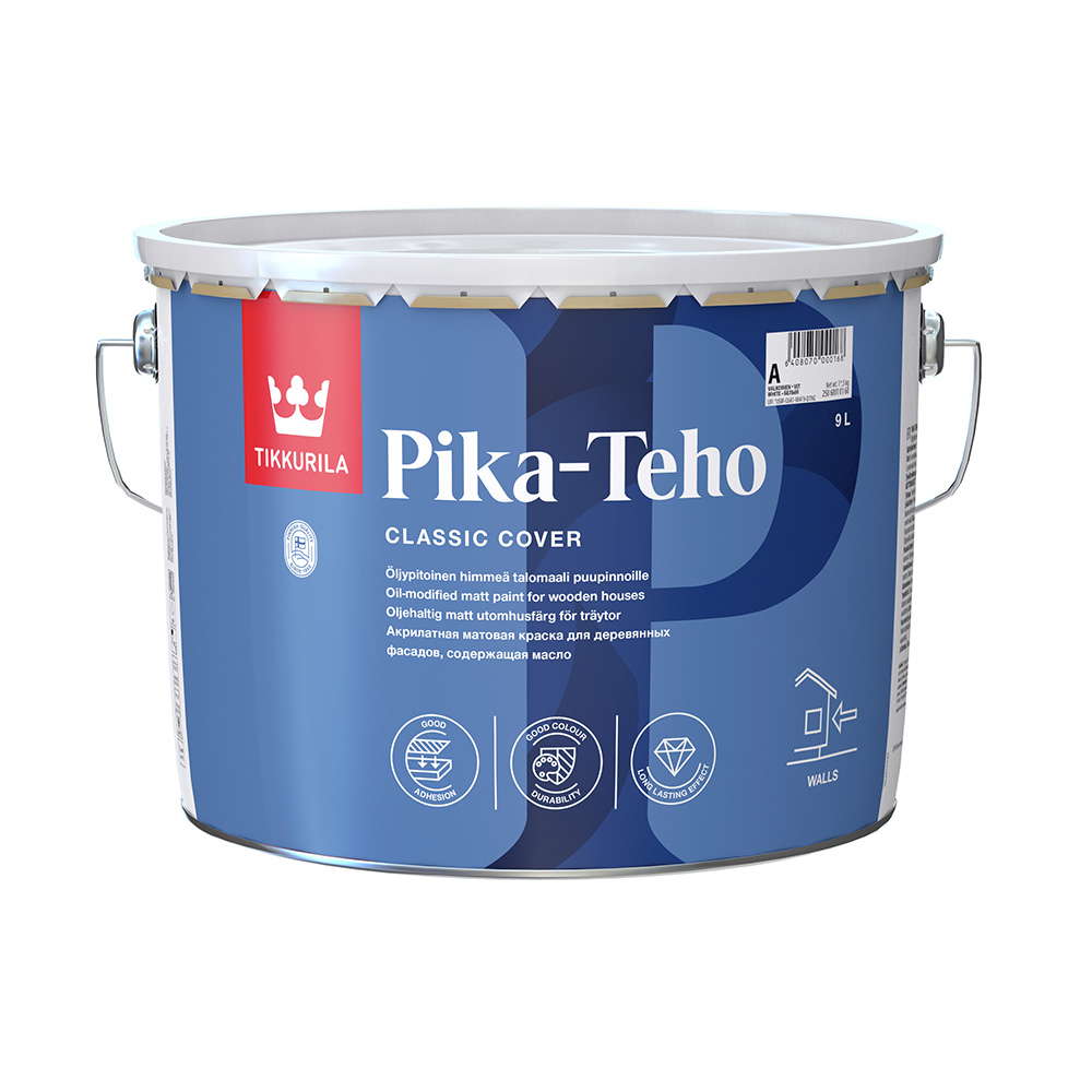 Краска водно-дисперсионная для деревянных фасадов Tikkurila Pika-Teho основа С 9 л