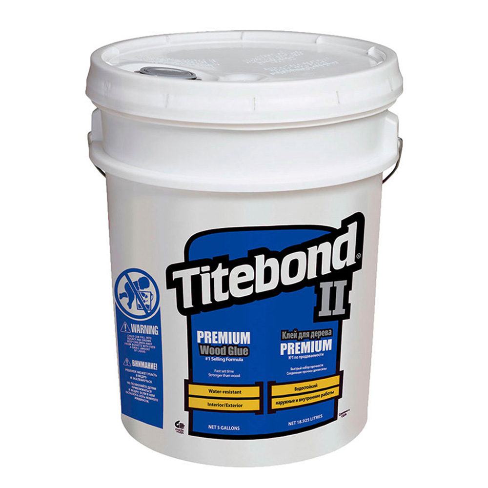 Клей ПВА столярный Titebond II Premium водостойкий D3 20 кг клей пва столярный titebond ii premium водостойкий d3 290 г