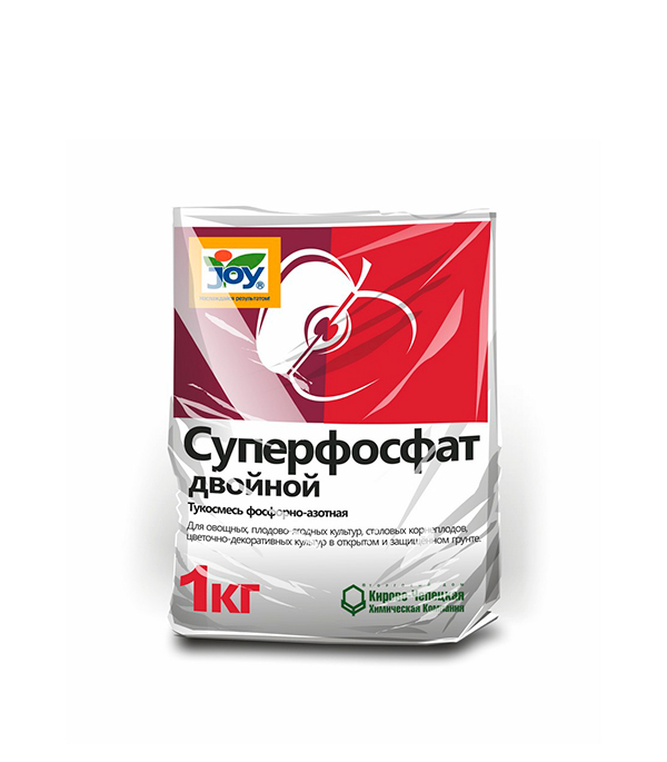 Удобрение Суперфосфат двойной JOY 1 кг (20 шт./уп.) — купить в ...