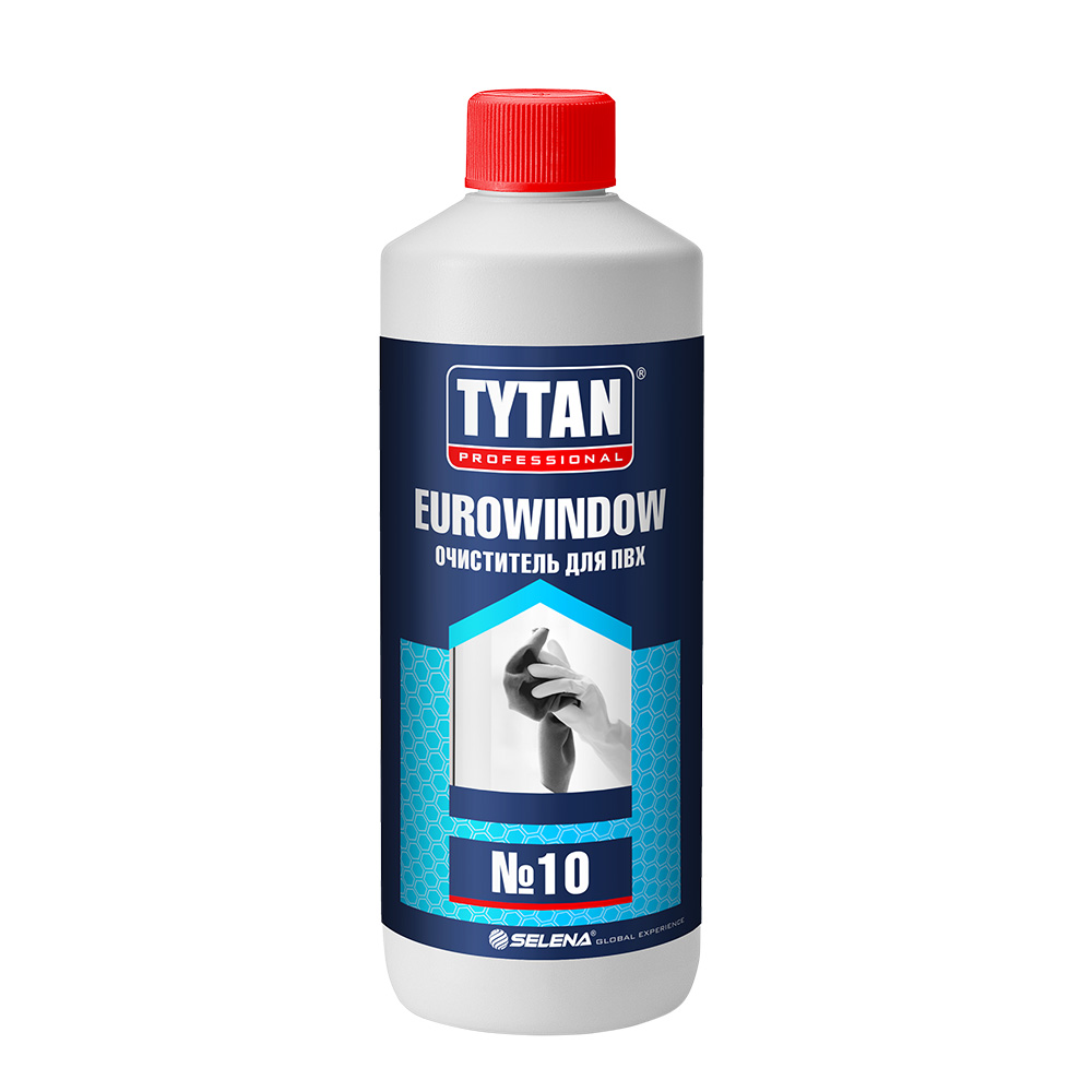 Очиститель для ПВХ Tytan Professional Eurowindow №10 прозрачный 950 мл
