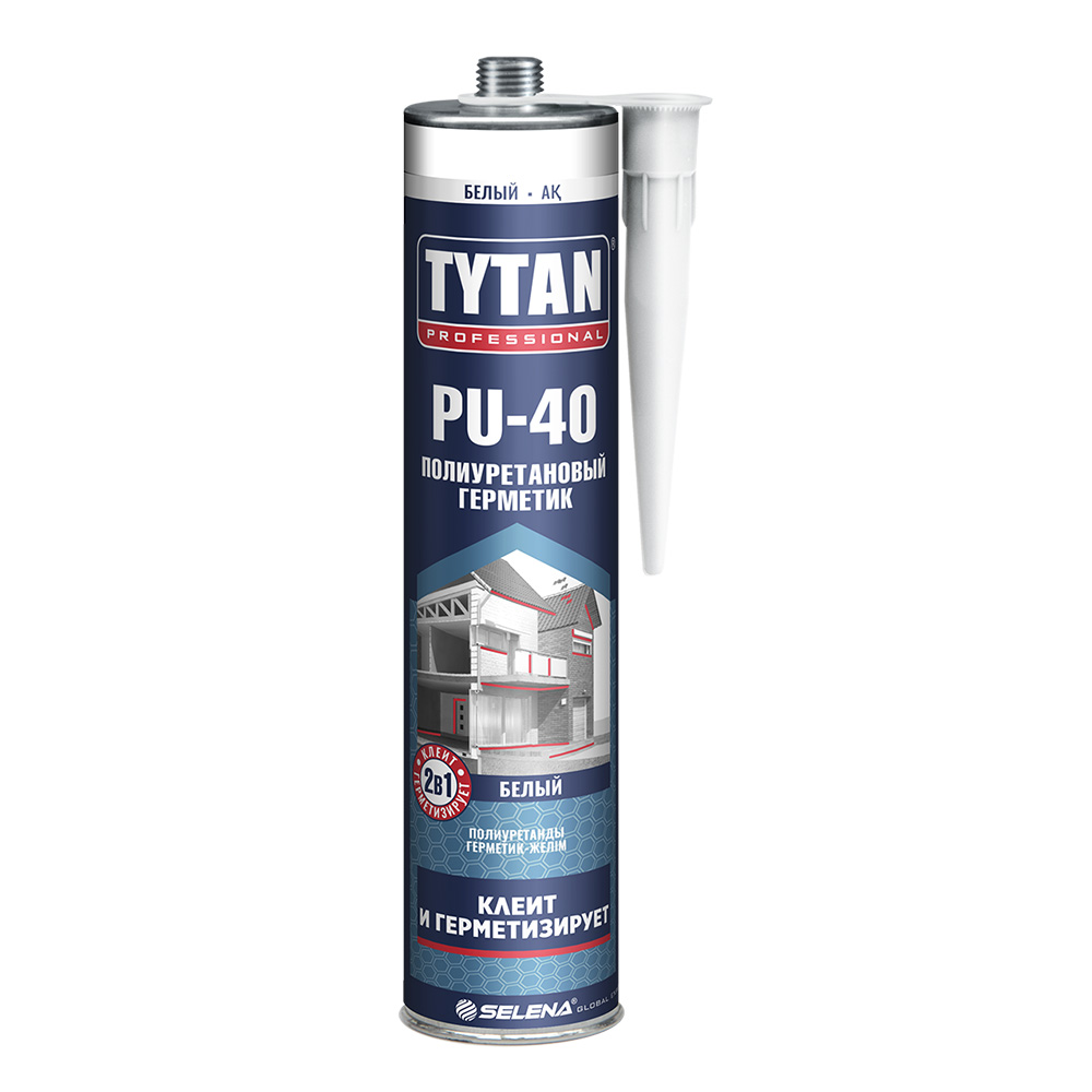 Герметик полиуретановый Tytan Professional PU 40 белый 310 мл герметик полиуретановый tytan professional pu 40 серый 310 мл