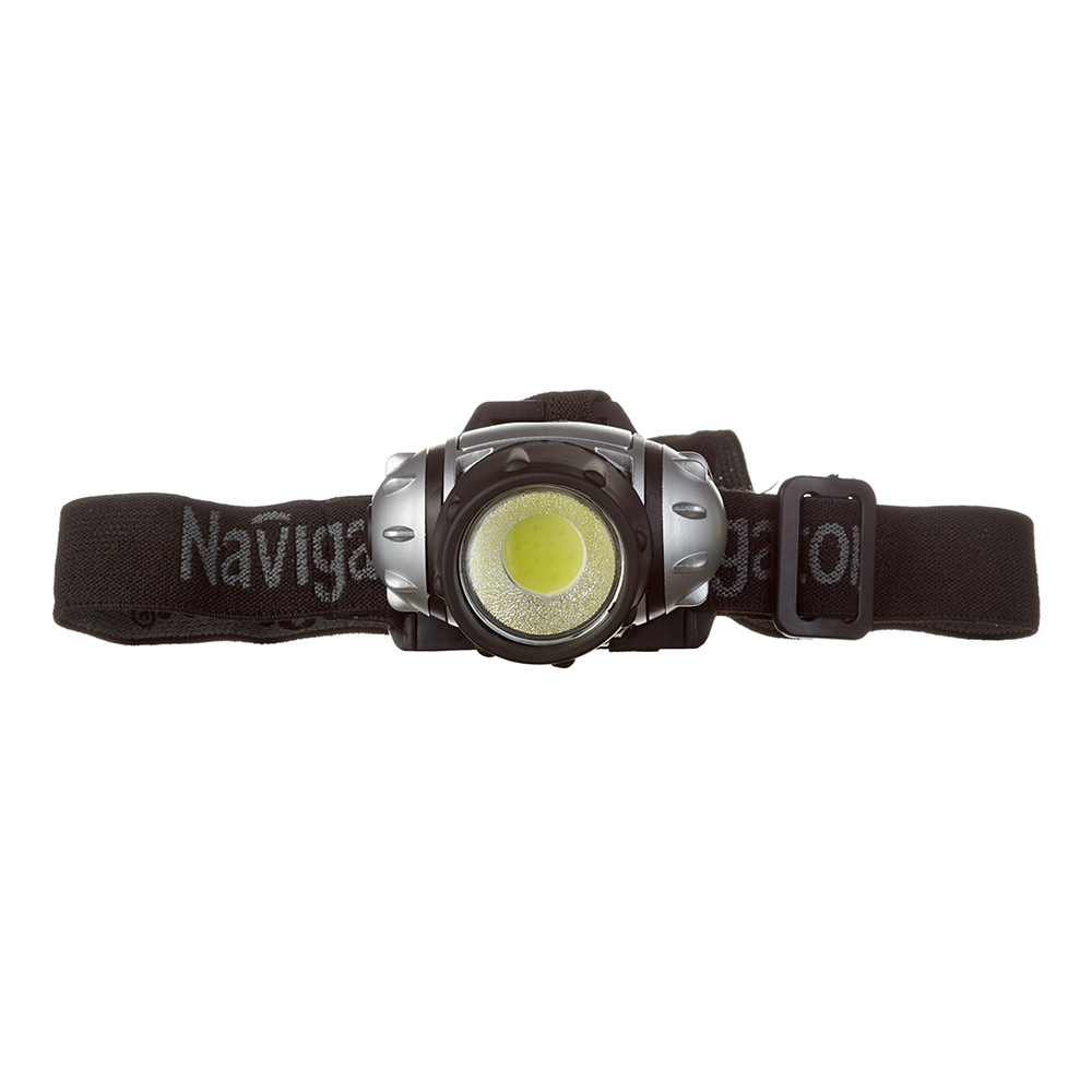 Фонарь налобный Navigator (614373) светодиодный 1 LED 1 Вт на батарейках AAA пластик