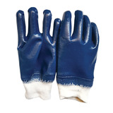 Перчатки защитные трикотажные с нитриловым покрытием Hesler манжета на резинке 10 (L ) бело-синий г. Владимир