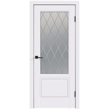 Дверное полотно VellDoris Ольсен белое со стеклом эмаль 700x2000 мм г. Владимир