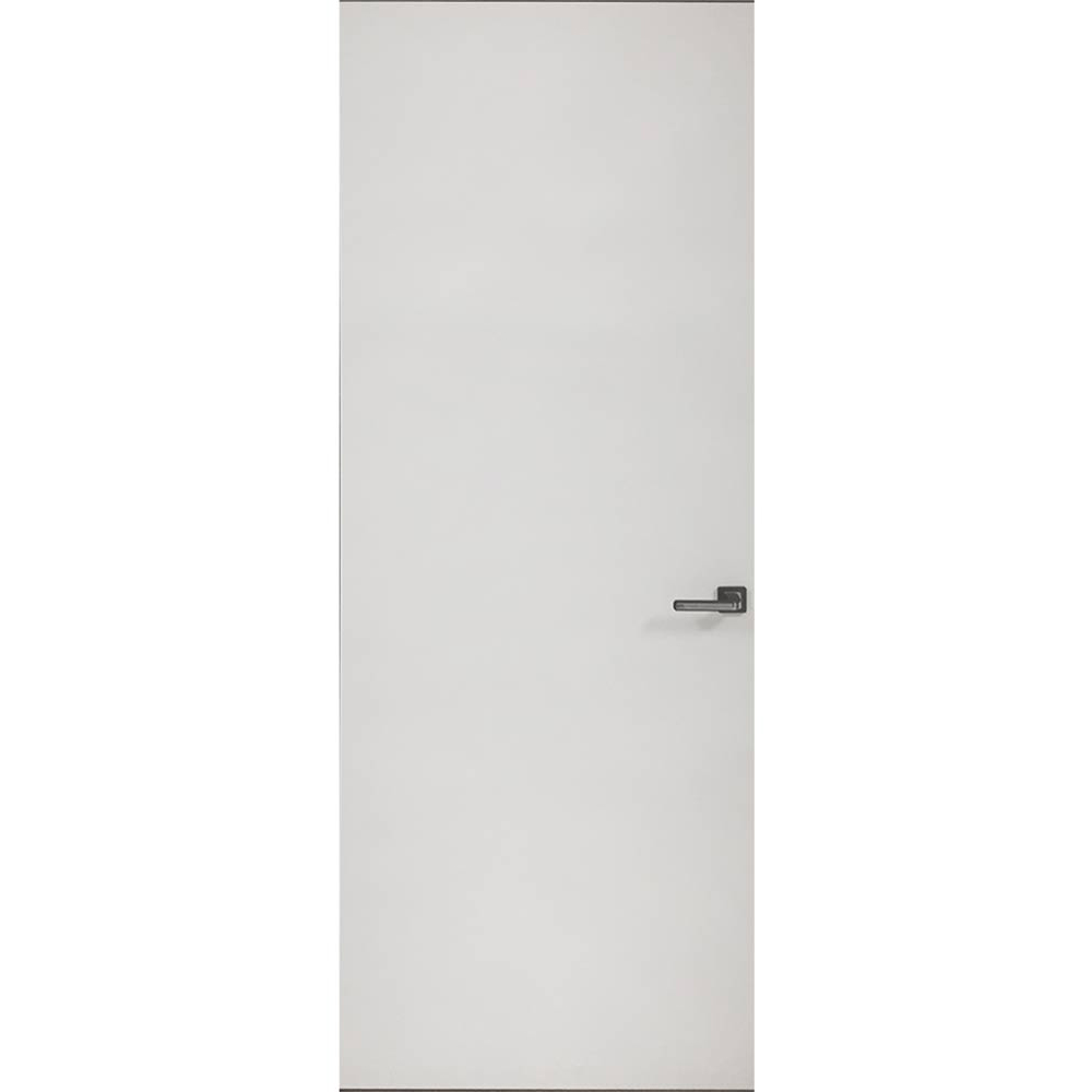 фото Дверное полотно velldoris invisible глухое грунт под покраску 700x2000 мм правое для обратного открывания с притвором