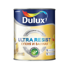 Краска моющаяся Dulux Ultra Resist кухня и ванная база BС бесцветная 0,9 л