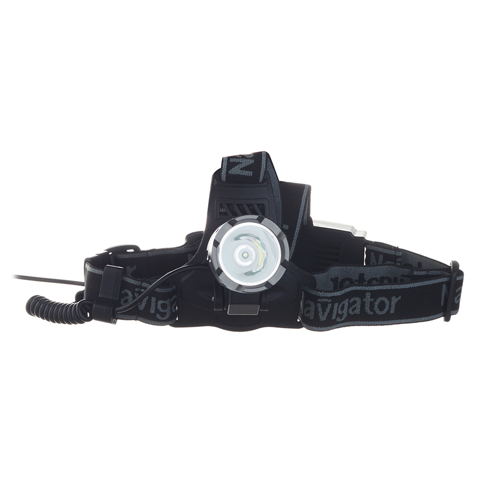 Фонарь налобный Navigator (949737) светодиодный 1 LED 5 Вт аккумуляторный Li-Ion 2000 мАч металл/пластик